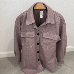 Light Mauve Button Down Jacket